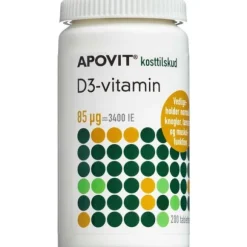 APOVIT D3-VITAMIN TABLETTER (85 MIKG) 200 STK