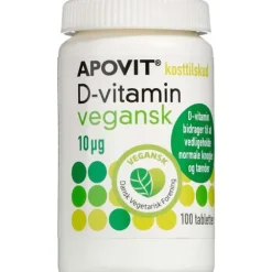 APOVIT D-VITAMIN VEGANSK 10 MIKRG (400 IE) 100 STK