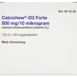 CALCICHEW-D3 FORTE 500 MG+10 M