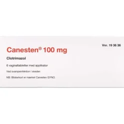 CANESTEN VAGITORIER 100 MG (2C4) 6 STK