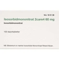 ISOSORBIDMONONITRAT60 MG "2C4" 100 STK