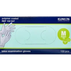 KLINION PROTECTION LATEX HANDSKER (M/PUDDERFRI)