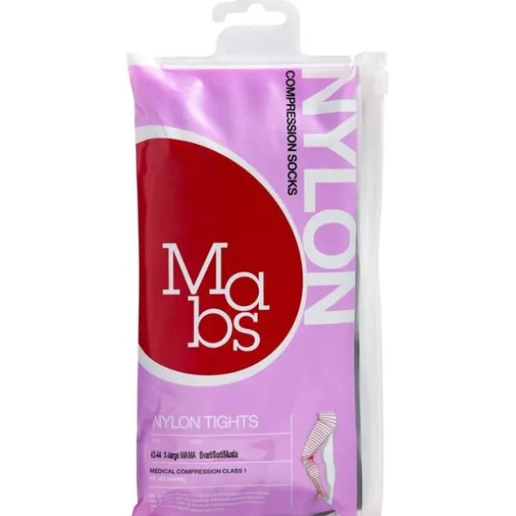 MABS NYLON MAMA STRØMPEBUKS (SORT/XL)