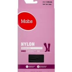 MABS NYLON WIDE KNÆSTRØMPER (SORT/M)