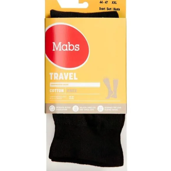 MABS TRAVEL REJSESTRØMPER (SORT/XXL)