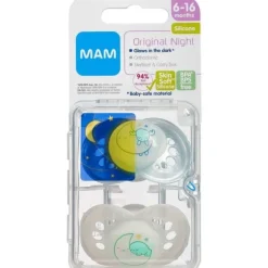 MAM NIGHT SILIKONE SUT 6M+