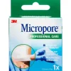 3M MICROPORE PAPIRTAPE (HVID, 2,5 CM)