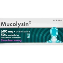 MUCOLYSIN 600 MG SKOVBÆR 50 STK