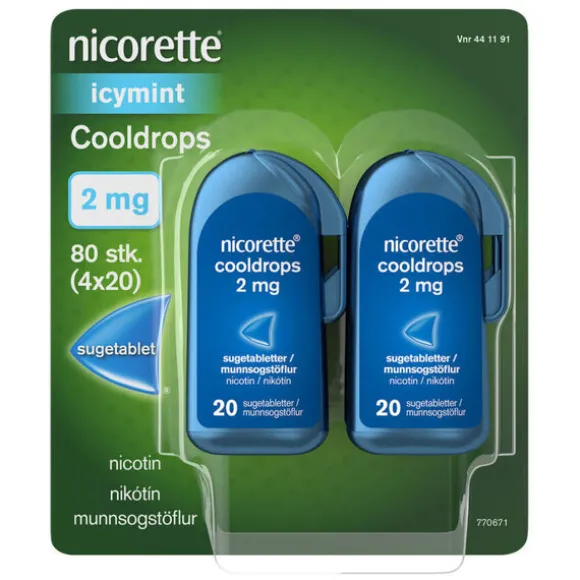 NICORETTE COOLDROPS 2 MG 4 * 20 STK