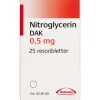 NITROGLYCERIN "DAK" 0,5 MG 25 STK