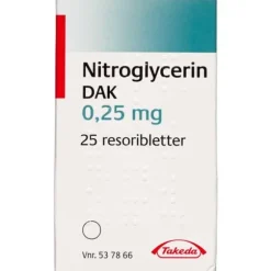 NITROGLYCERIN "DAK" 0,25 MG 25 STK