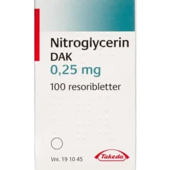 NITROGLYCERIN "DAK" 0,25 MG 100 STK