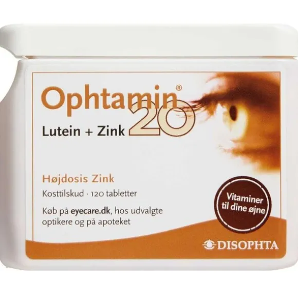 OPHTAMIN 20 LUTEIN + ZINK TABLETTER (120 STK.)