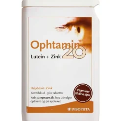 OPHTAMIN 20 LUTEIN + ZINK TABLETTER (360 STK.)