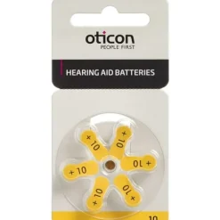 OTICON ZINC AIR BATTERIER 6 STK. (+10)