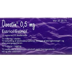 OVESTIN 0,5 MG VAGITORIER 15 STK
