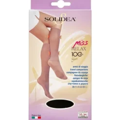 SOLIDEA MISS RELAX 100 SHEER KNÆSTRØMPE (S/SORT)