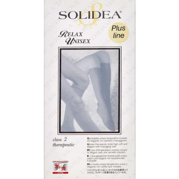 SOLIDEA RELAX UNISEX THERAPEUTIC STRØMPE (L+/NATUR/LUKKET)