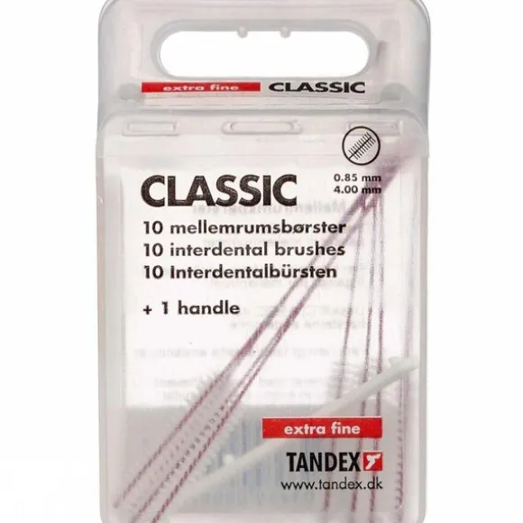 TANDEX CLASSIC MELLEMRUMSBØRSTE (RØD)