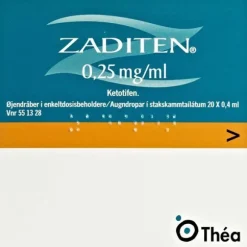 ZADITEN ØJENDRÅBER 20*0,4 ML